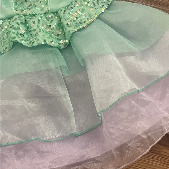 Disney Princess Ariel Dress Up Costume Strapless Dress With Sequins 3T - Picture 5 of 8